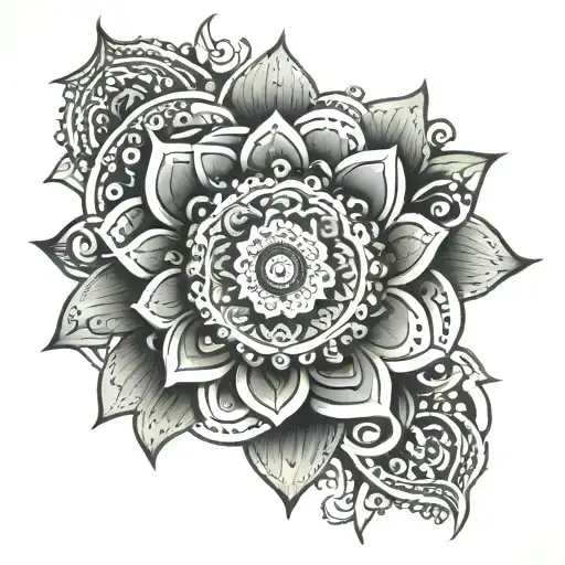 mandala nepali style tattoo design idea