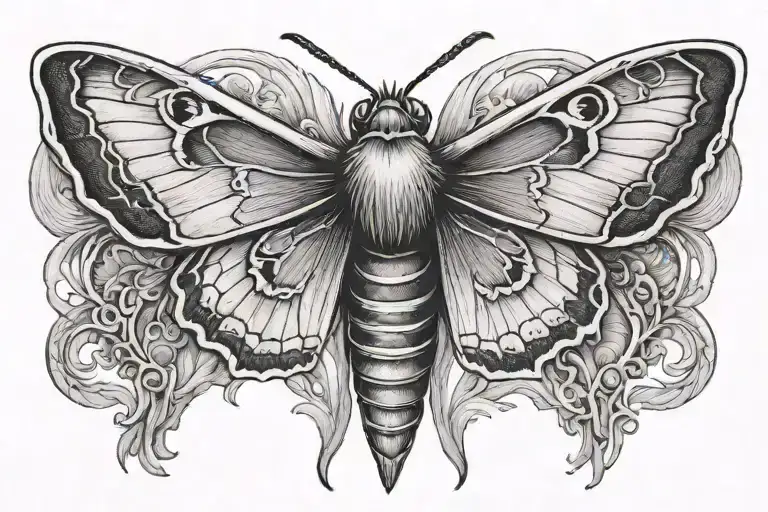 moth tattoo design idea
