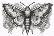 moth tattoo design idea