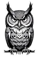 Evil Owl tattoo design idea