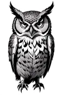 Evil Owl tattoo design idea