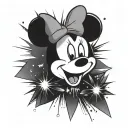 Mickey mouse ears fireworks exploding fireworks tattoo design idea