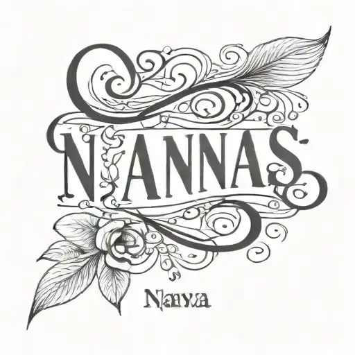 Tattoo with lover's name NaNa tattoo design idea