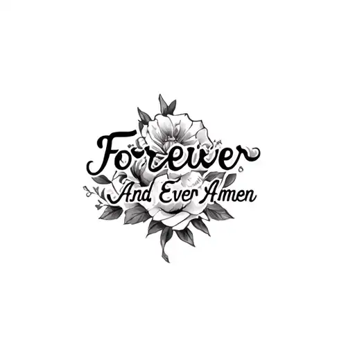 Forever And Ever Amen tattoo design idea