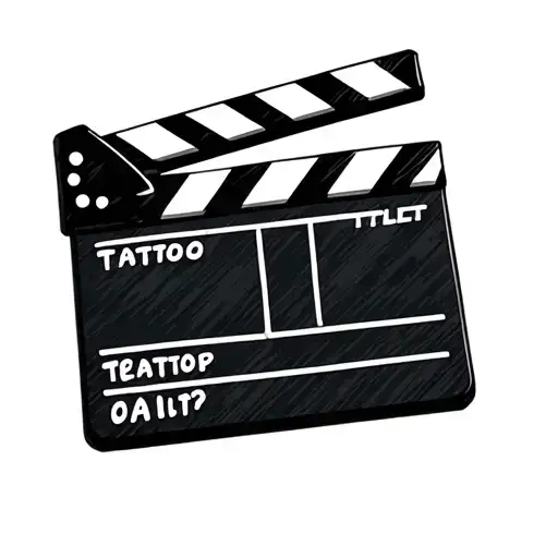Clapperboard tattoo design idea