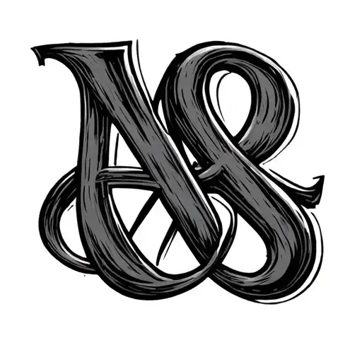 "M A S" infinity symbol tattoo design idea