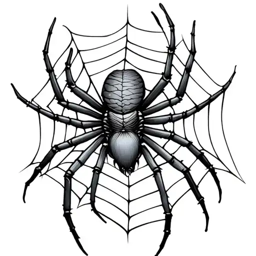 Spiders and cobwebs tattoo design idea