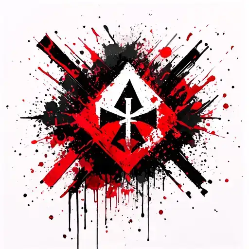 believe red and black Templars tattoo design idea