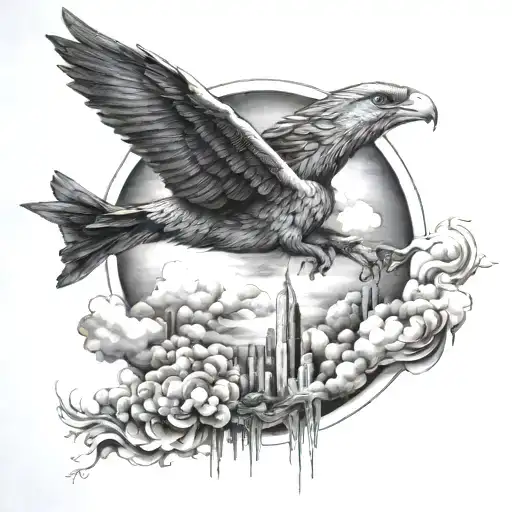 sky is the limit tattoo design idea