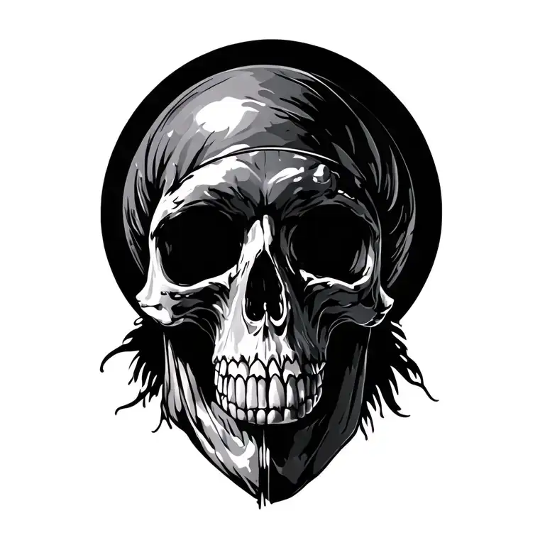 Colorful tent tattoo design idea