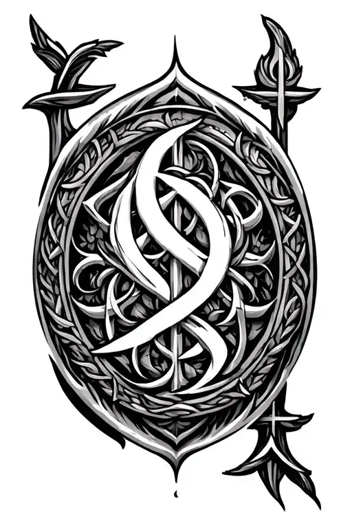 Anglo Saxon runes tattoo design idea