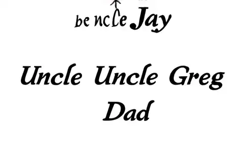"Uncle Jay   Uncle Greg   Dad" tattoo design idea