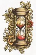 hourglass intertwined tattoo design idea