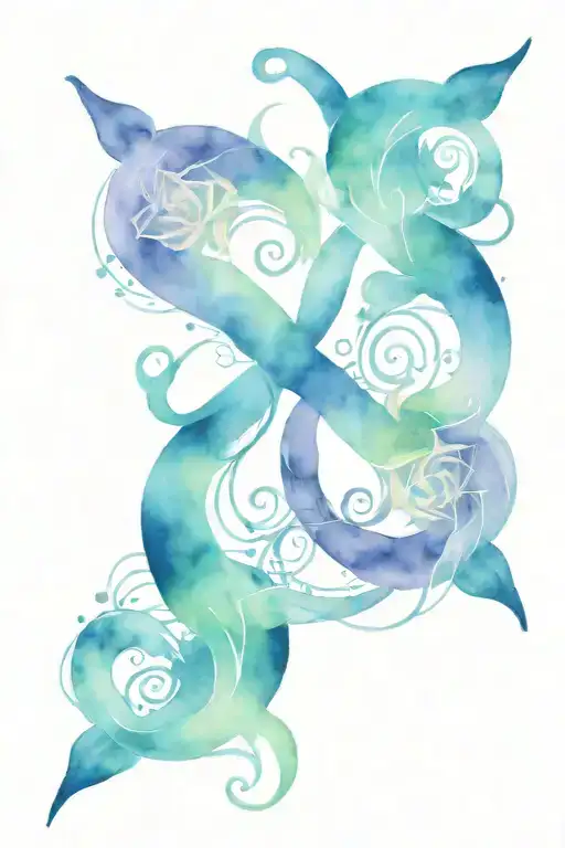 Gemini and Capricorn paired tattoo for girlfriends who are friends tattoo design idea