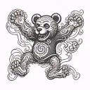 Grateful Dead dancing bear tattoo design idea