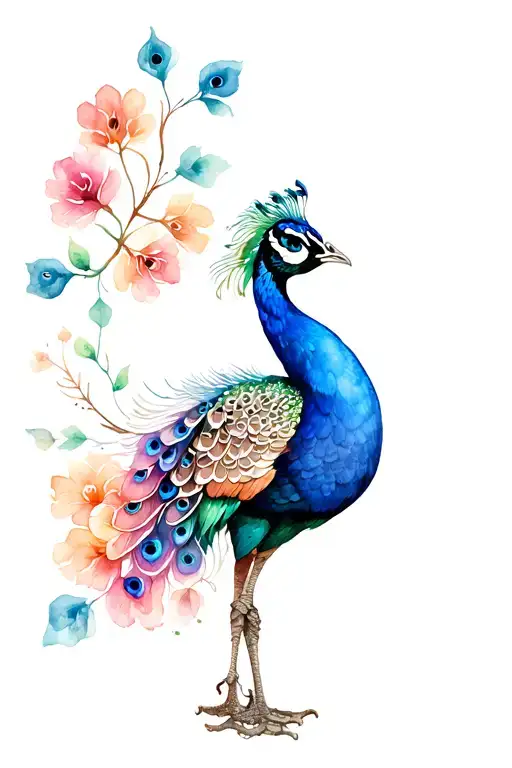 peacock tattoo design idea