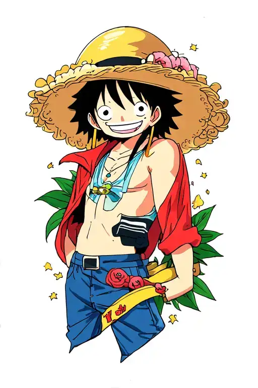 one piece anime tattoo design idea