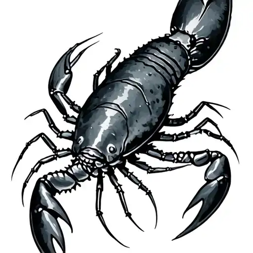 Crayfish tattoo design idea