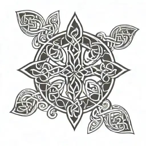 Celtic knotwork incorporating symbols of Saint Patrick tattoo design idea