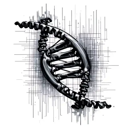 dna xray the matrix code embedded tattoo design idea