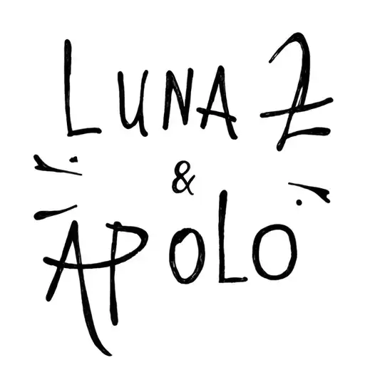 I want writing with the names Luna and Apolo. The font of the letters needs to be strong and eye-catching.  tattoo design idea