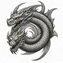 Dragon Ouroboros tattoo design idea