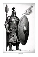 gladiator with a shield tattoo design idea