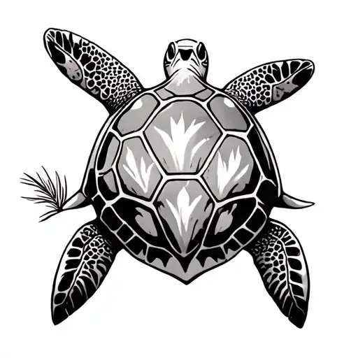 I would like a 1/2 arm sleeve tattoo that has a Hawaiian theme. I want it to have a beach vibe with a sea turtle, my wed tattoo design idea