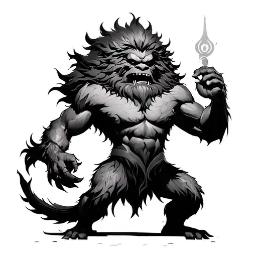 narasimha ugra cybersigillism tattoo design idea