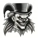 Hoss evil clown tattoo design idea