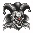 Hoss evil clown tattoo design idea