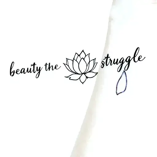 "beauty in the struggle " lotus flower tattoo design idea