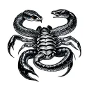 scorpion and snake tattoo tattoo design idea