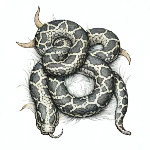 hognose snakes tattoo design idea