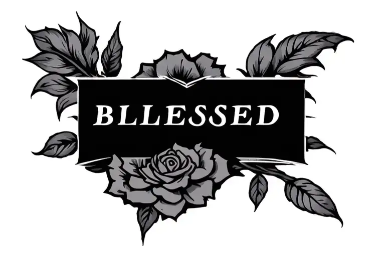 blessed tattoo design idea