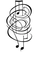 viking warrior runes forming musical notes tattoo design idea