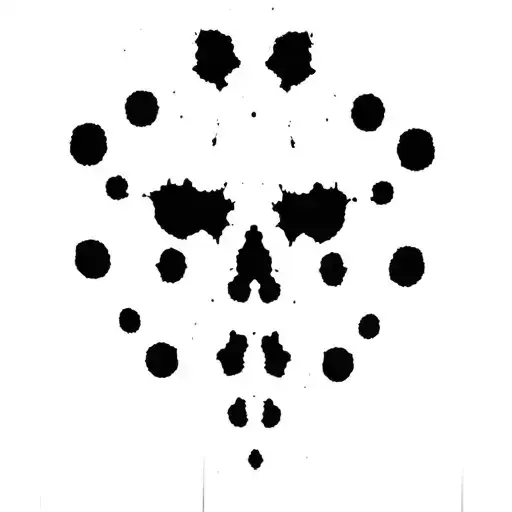 rorschach ink blot dots tattoo design idea