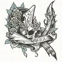 broken bone tattoo design idea