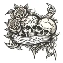 broken bone tattoo design idea
