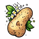 anime potato tattoo design idea