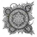 cyber sigil tattoo tattoo design idea