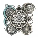 cyber sigil tattoo tattoo design idea