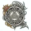 cyber sigil tattoo tattoo design idea