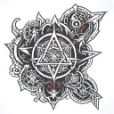 cyber sigil tattoo tattoo design idea