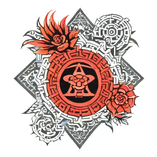 aztec calendar tattoo design idea