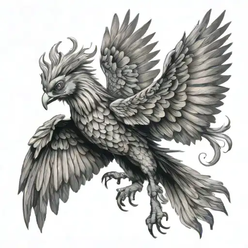 Simurgh tattoo design idea