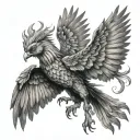 Simurgh tattoo design idea