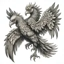 Simurgh tattoo design idea
