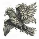 Simurgh tattoo design idea