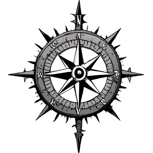 Nautical Compass tattoo design idea